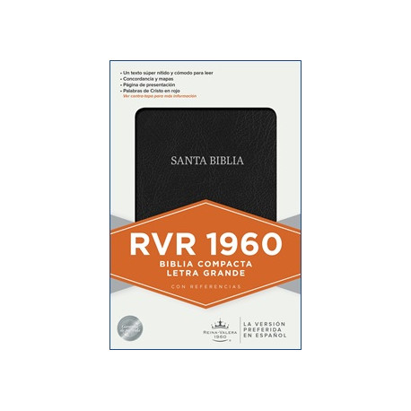 SANTA BIBLIA COMPACTA RVR1960 NEGRA