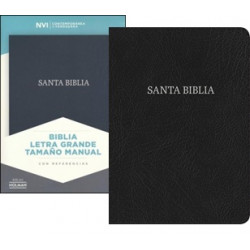 BIBLIA LETRA GRANDE TAMAÑO MANUAL NEGRO PIEL